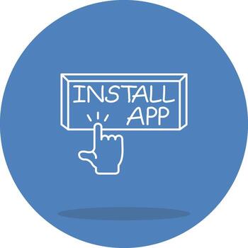 Install App Creative Design Element vector