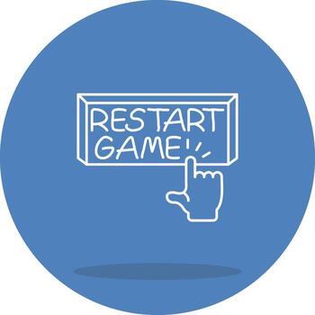 reiniciar juego solicitud interfaz gráfico diseño vector