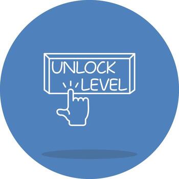 Unlock Level Geometric UI Symbol vector