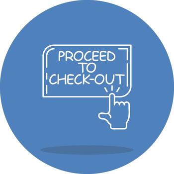 Proceed to Checkout Streamlined Web Graphic Design vector