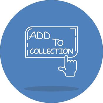 añadir a colección agudo línea Arte dibujo vector