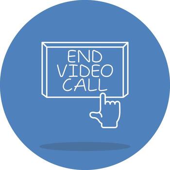 End Call Compact User Interface Graphic vector