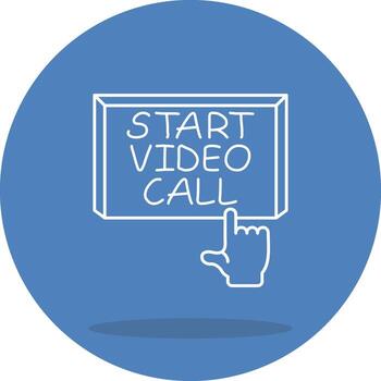 Start Call Dynamic User Interface Graphic vector