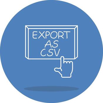 Export as CSV Layered Flat Graphic Symbol vector