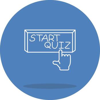 Start Quiz Minimal UI Graphic Asset vector