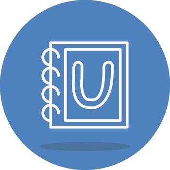 Capital Letter U Clean User Interface Object vector