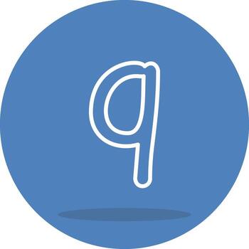 Small Letter Q Scalable User Interface Symbol vector