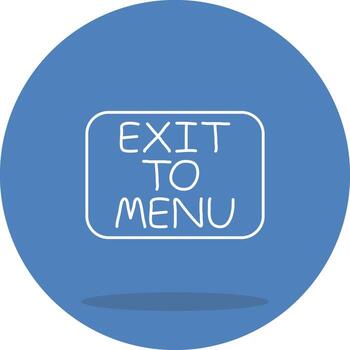 Exit to Menu Minimal UI Graphic Asset vector
