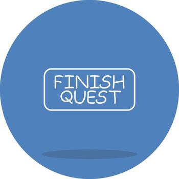 Finish Quest Optimized Mobile Graphic Layout vector