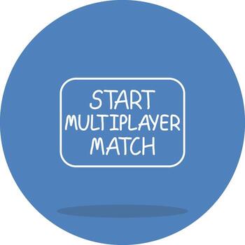 comienzo multijugador partido dinámica plano ilustración vector