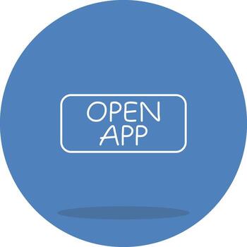 Open App Customizable Flat Design vector