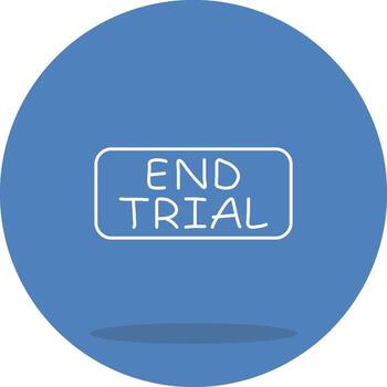 End Trial Unique UI Graphic Representation vector