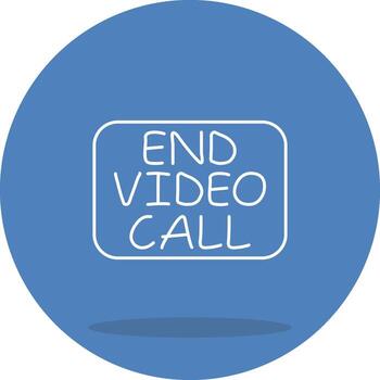 End Call Custom Flat Design vector