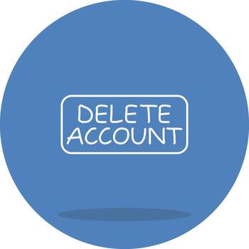 Delete Account Simplified Visual Graphic Form vector