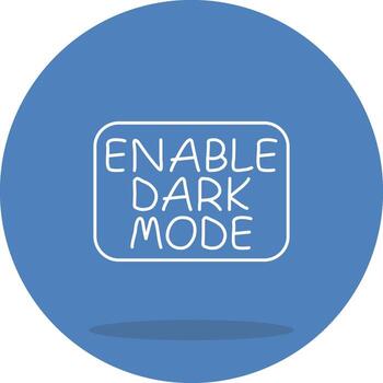 Enable Dark Mode Minimal Flat Graphic vector