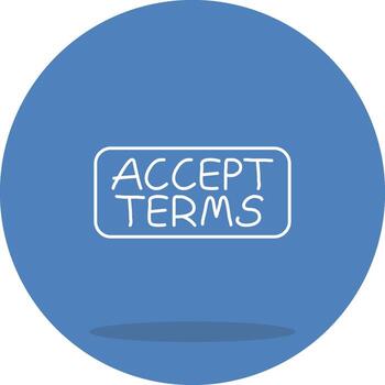 Accept Terms Sharp Graphic Line Work vector