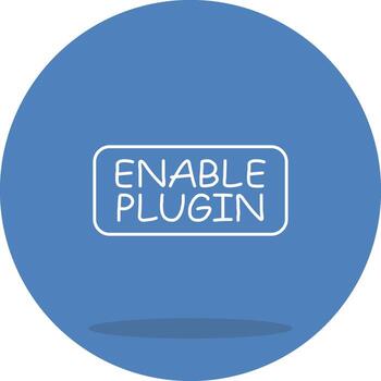Enable Plugin Customizable Flat Design vector