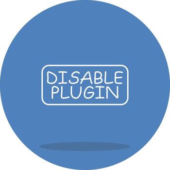 Disable Plugin Unique UI Graphic Representation vector