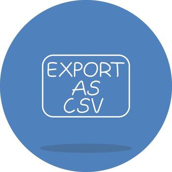 Export as CSV Interactive Flat Design Element vector