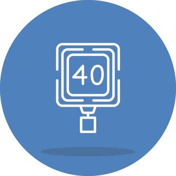Speed Limit 40 Interactive Flat Design Element vector