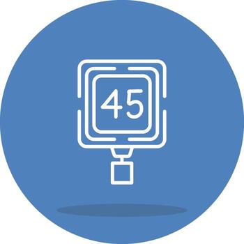 Speed Limit 45 Focused UI Graphic Element vector