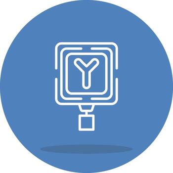 Y Intersection Interactive Flat Design Element vector