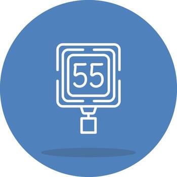 Speed Limit 55 Interactive Web Design Asset vector