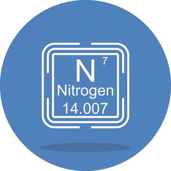 Nitrogen Distinctive Visual Graphic Symbol vector