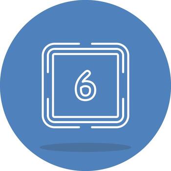 Counting Six Minimal UI Graphic Asset vector
