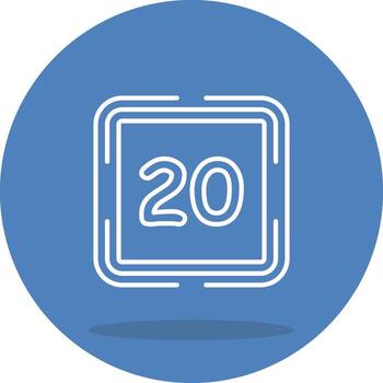 Counting Twenty Modern UX Graphic Asset vector