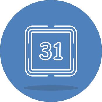 Counting Thirty One Focused UI Graphic Element vector