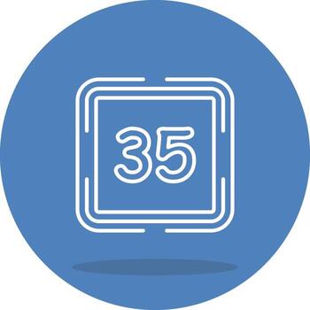 Counting Thirty Five Core Design Element vector