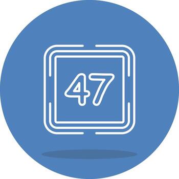 Counting Forty Seven Focused UI Graphic Element vector