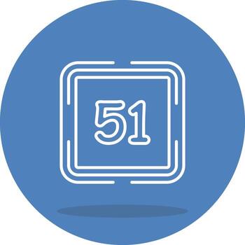 Counting Fifty One Sharp Graphic Line Work vector