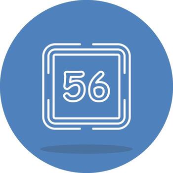 Counting Fifty Six Streamlined Web Graphic Design vector