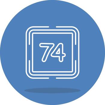 contando setenta cuatro simplificado web gráfico diseño vector