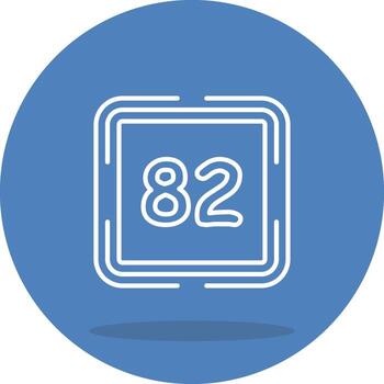 contando ochenta dos estructurado plano diseño vector