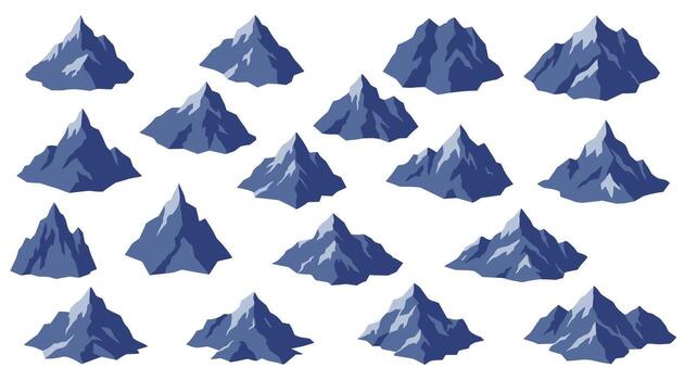 Seamless pattern of abstract polygonal mountains vector