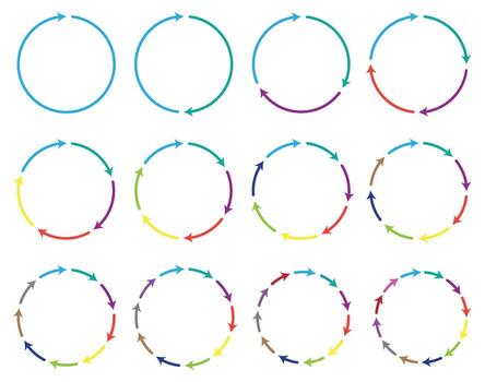 Circular Arrows Diagram Cycle Visualization for Data Flow vector