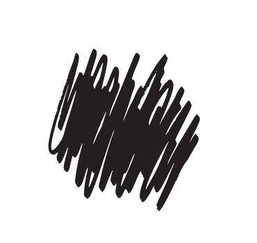 Abstract representation of scribbled markings in grayscale on a stark black background emphasizing texture and tonal variation vector