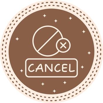Cancel Consistent Web Graphic Style vector