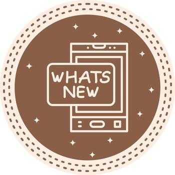 Whats New Concise Graphic Art Layout vector