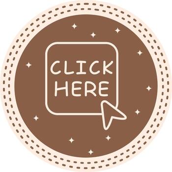 Click Here Clear Modern Design Object vector