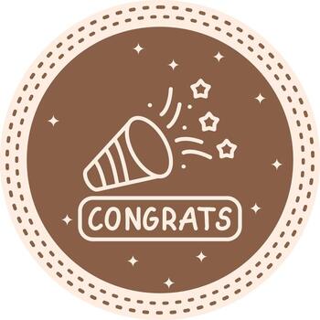 Congrats Structured Web Design Element vector