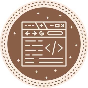 Website Coding Interactive Digital Art Symbol vector