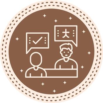 Interview Stylish User Interface Asset vector