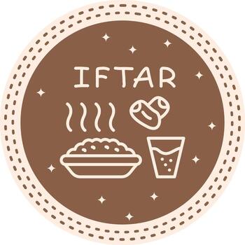 Iftar Concise Graphic Art Layout vector
