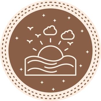 Sunset Creative Flat Form vector