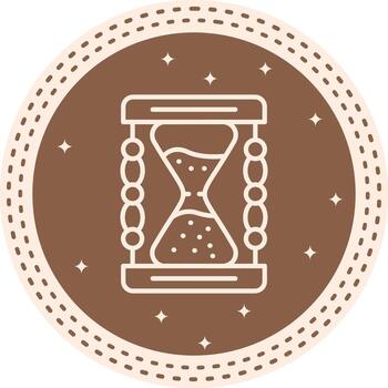 Sand Clock Minimal Digital Graphic Element vector