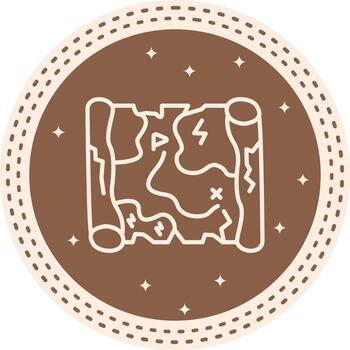 History Treasure Map Functional UI Graphic Element vector